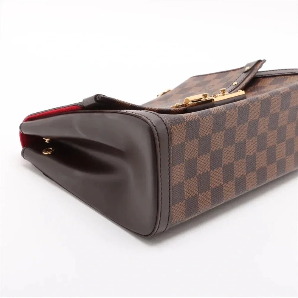 ‼️RARE❤️Louis Vuitton Damier Ebene shoulder bag studded LV handbag LV trunk bag - Picture 12 of 17